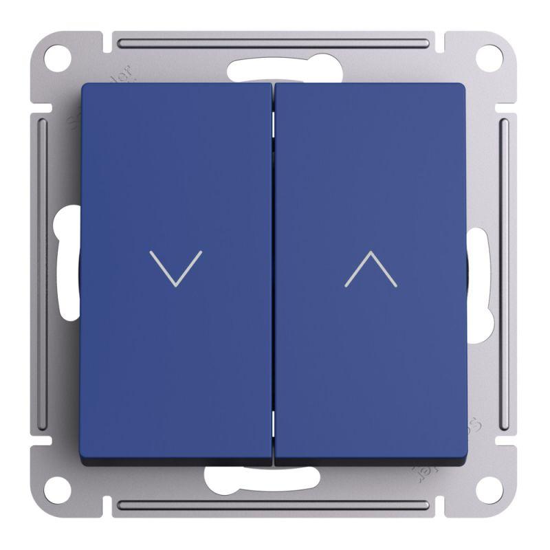 Выключатель для жалюзи 2-кл. AtlasDesign 10А механизм аквамарин SE ATN001119