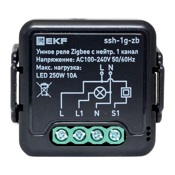 Реле умное в подрозетник 1-канальное Zigbee Connect Select с нейтралью EKF ssh-1g-zb